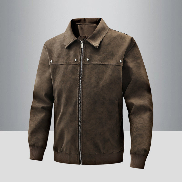 Herren gesteppte Freizeitjacke aus weichem Kunstleder Echoarchiv