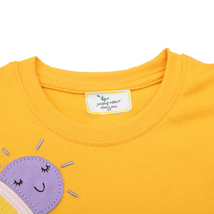 Mädchen T-Shirt mit buntem Einhorn- und Regenbogenmotiv Echo Archiv