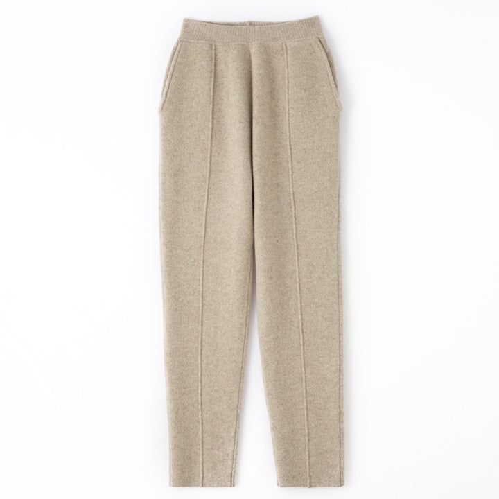 Damen Strickhose mit schmaler Beinform, elastischem Bund und Bügelfalte Echoarchiv