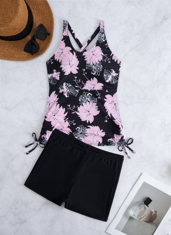 Damen Tankini-Set mit modischem Blumendesign und bequemen Shorts Echo Archiv