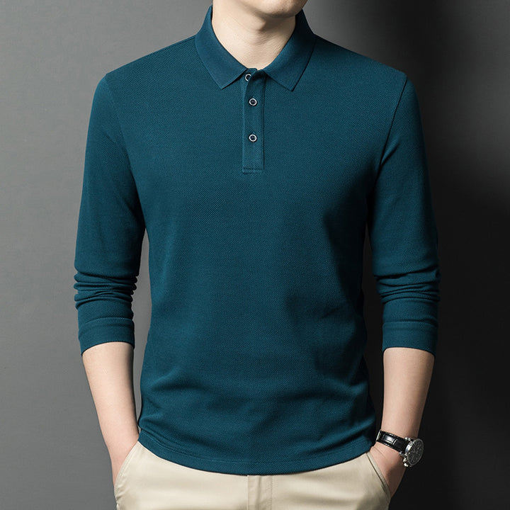 Herren Langarm Poloshirt aus hochwertigem, atmungsaktivem Material Echoarchiv