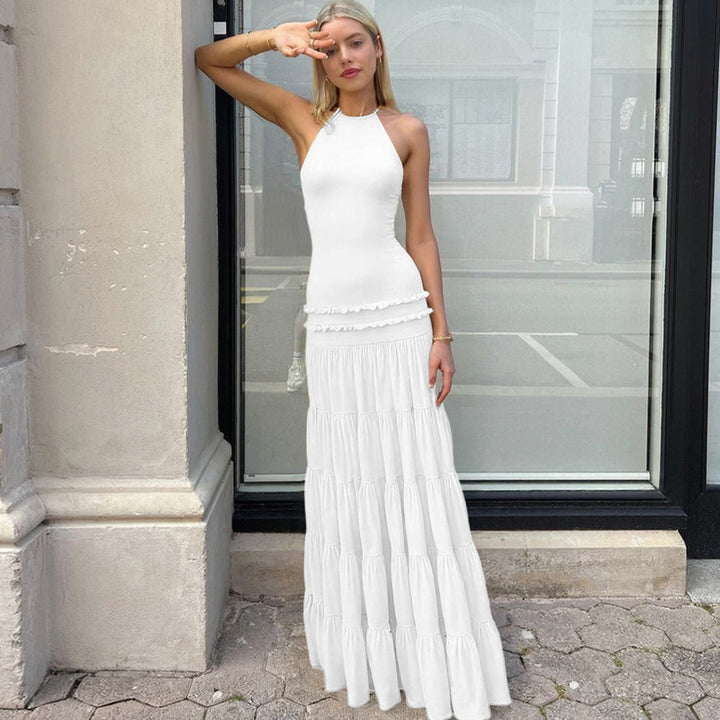 Damen Maxi-Kleid mit feinen Rüschendetails Echo Archiv