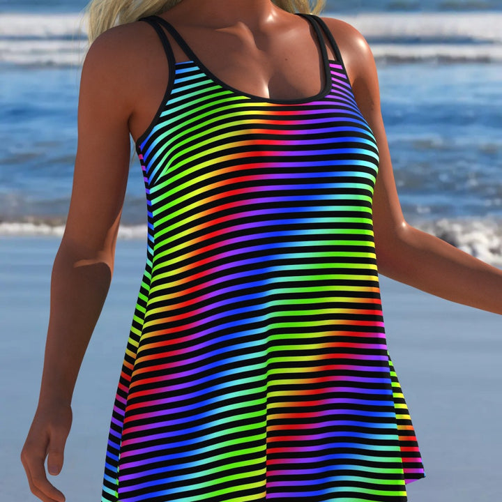 Damen Schwimmanzug mit modischem A-Linien-Schnitt und floralem Design Echo Archiv