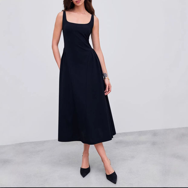 Damen Maxikleid mit schulterfreiem Design und figurfreundlichem Schnitt Echo Archiv