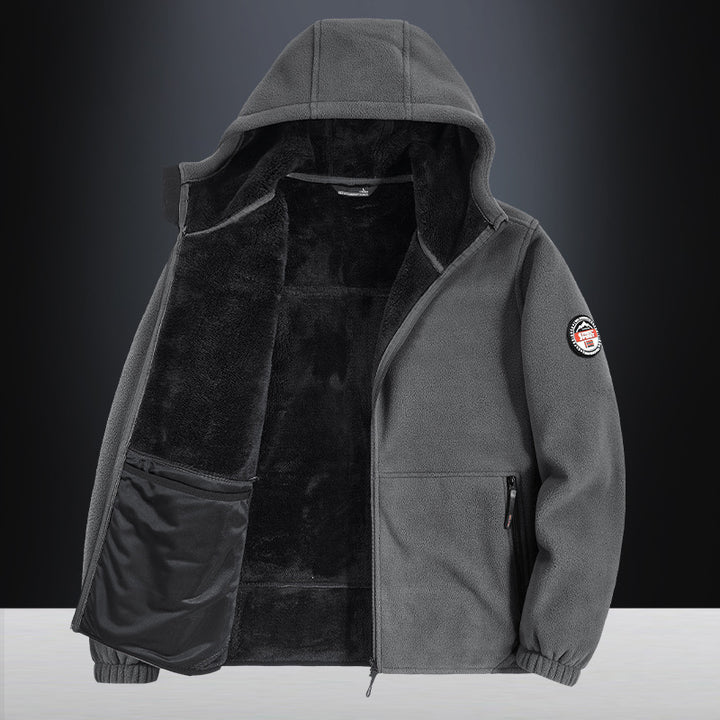 Herren Gemütliche Fleecejacke mit Kapuze Echo Archiv