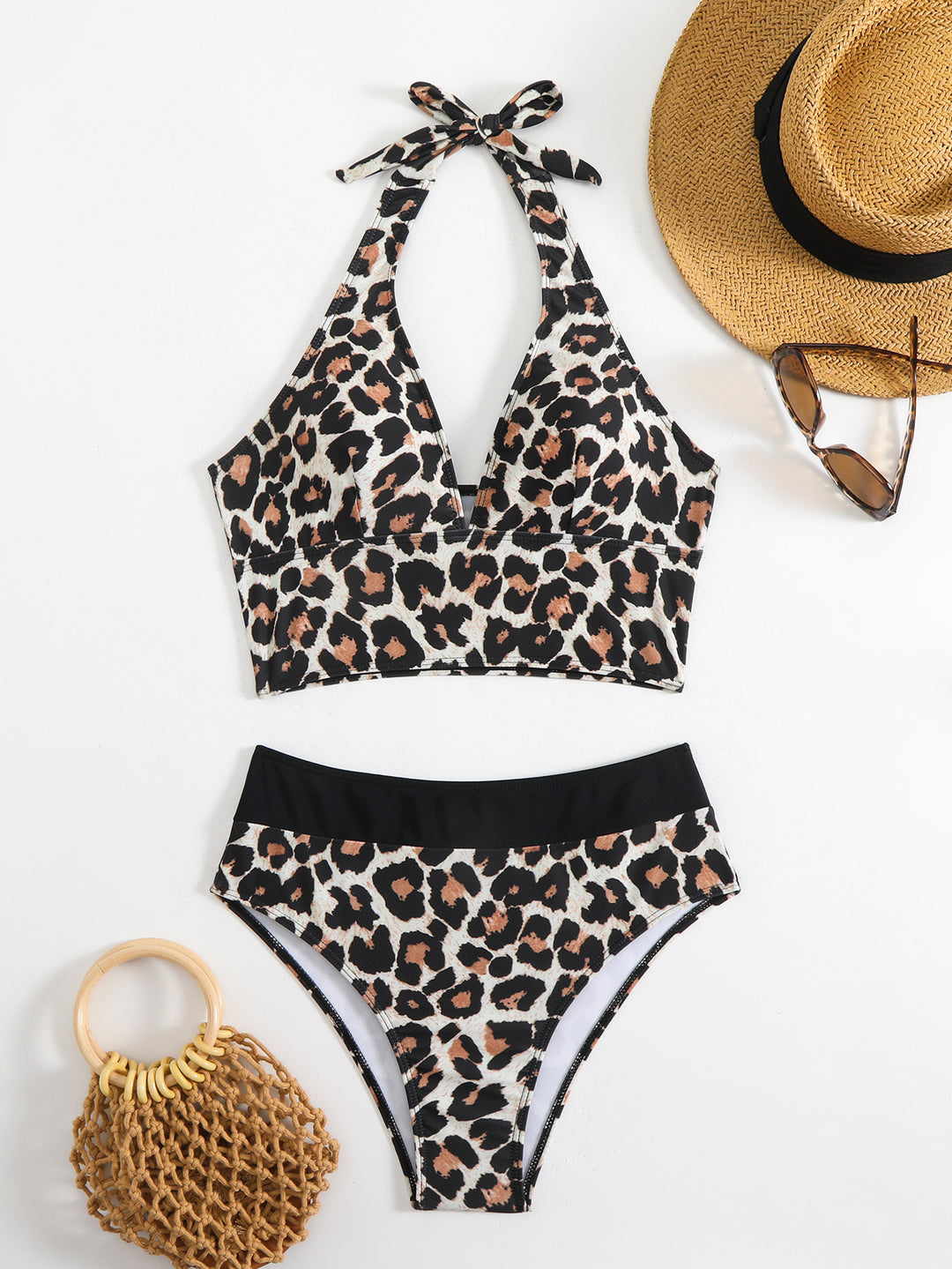 Damen Bikini-Set mit elegantem Leo-Muster und komfortablem Schnitt Echo Archiv