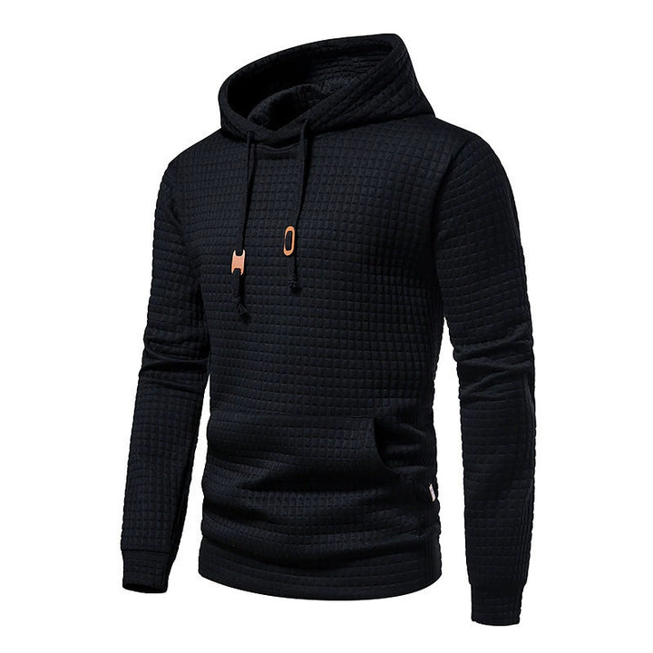 Herren Kapuzenpullover mit strukturierter Oberfläche und praktischem Känguru-Taschen Echoarchiv