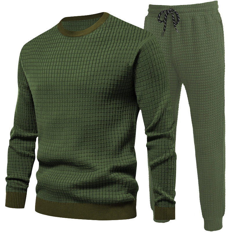 Herren Oberteil und Jogginghose Set mit strukturiertem Design Echoarchiv
