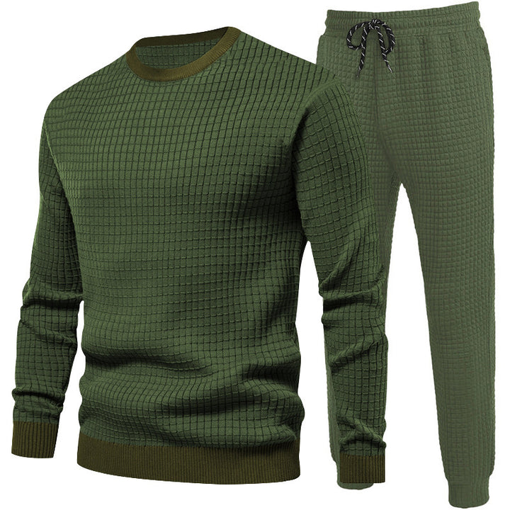 Herren Oberteil und Jogginghose Set mit strukturiertem Design Echoarchiv