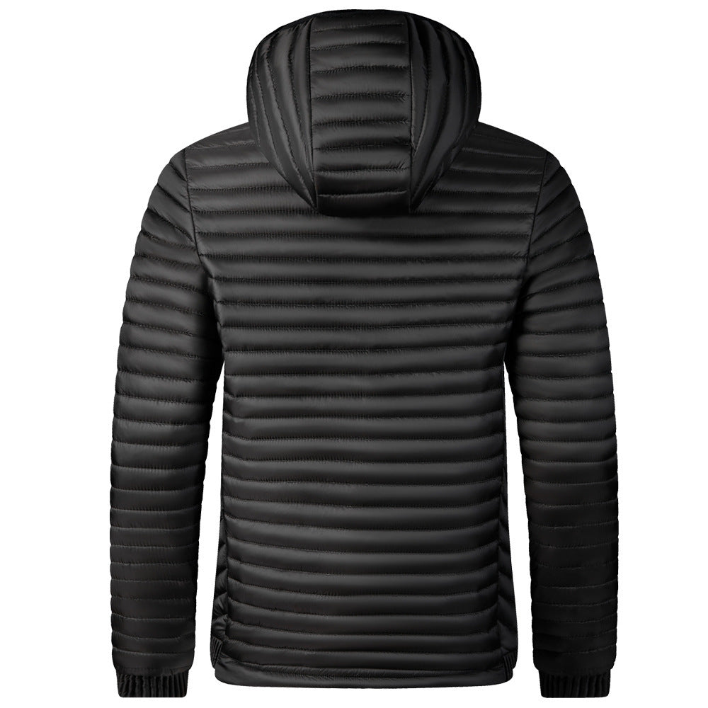 Herren Moderne Steppjacke mit Kapuze Echo Archiv