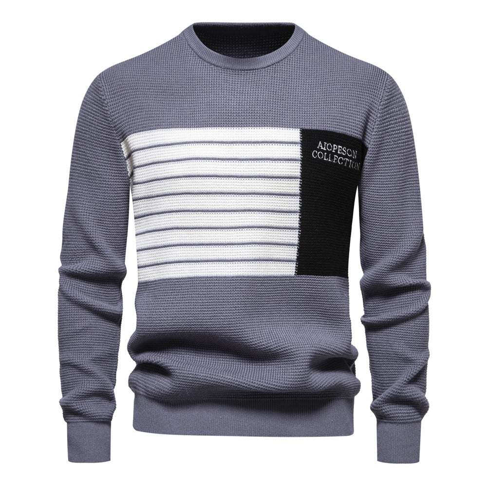 Herren Pullover mit modernem Strukturdesign und auffälligen Farbdetails Echoarchiv
