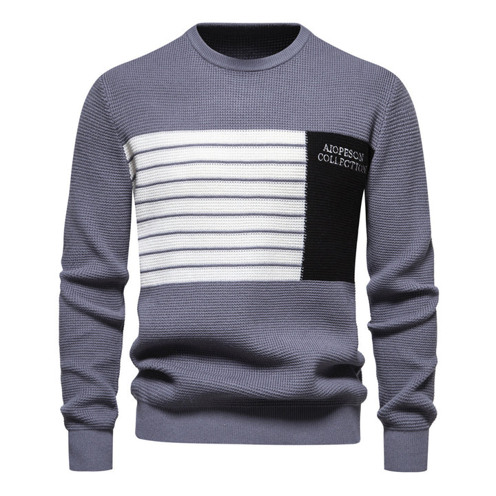 Herren Pullover mit modernem Strukturdesign und auffälligen Farbdetails Echoarchiv