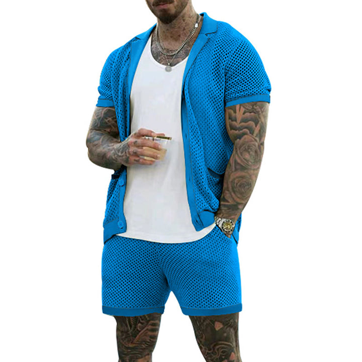 Herren atmungsaktives Sport-Outfit mit modernem Netzdesign Echoarchiv