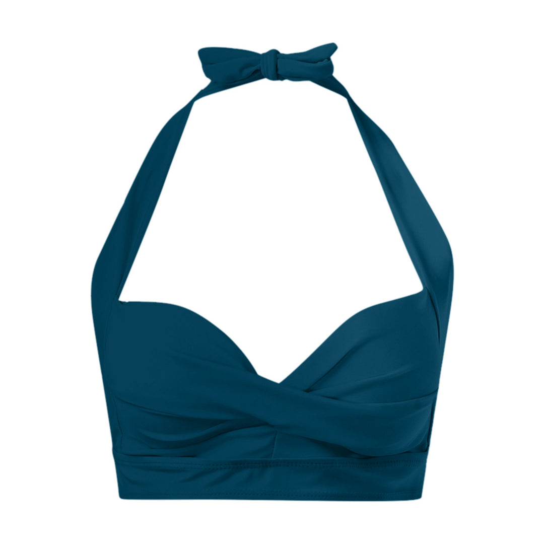 Damen Sportliches Bikinioberteil mit tiefem Ausschnitt und Halter-Design Echo Archiv