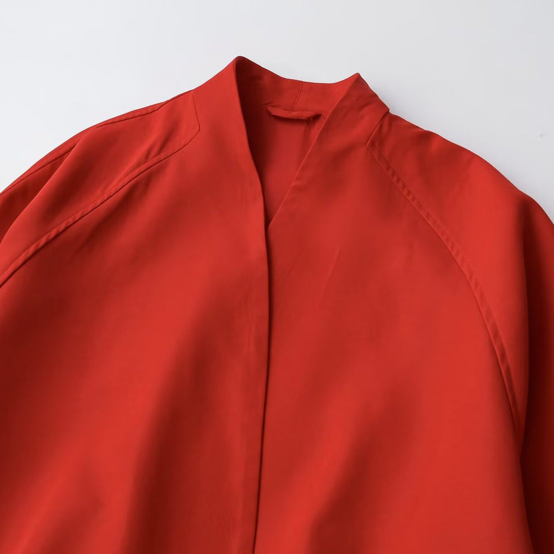 Damen Oversize Bomberjacke mit Raglanärmeln und elastischem Saum Echo Archiv