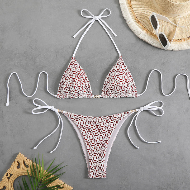 Damen Triangel-Bikini-Set mit verspielten Rüschendetails Echo Archiv
