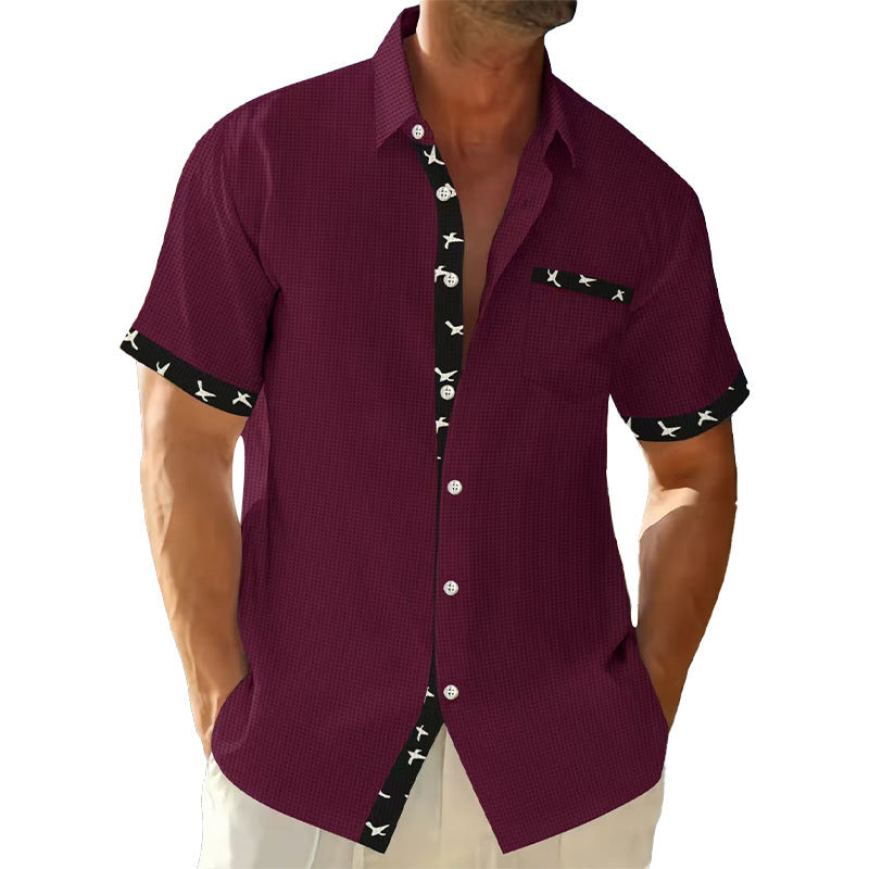 Herren Kurzarmhemd mit stilvollem Kragen und modernem Design Echoarchiv