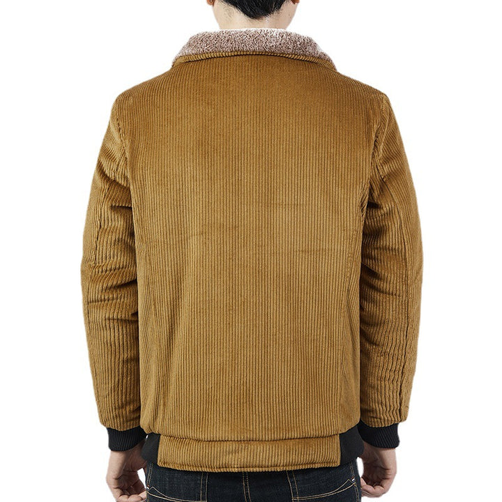 Herren Cord-Bomberblouson mit Sherpa-Kragen, Thermo-Futter und Utility-Taschen Echoarchiv