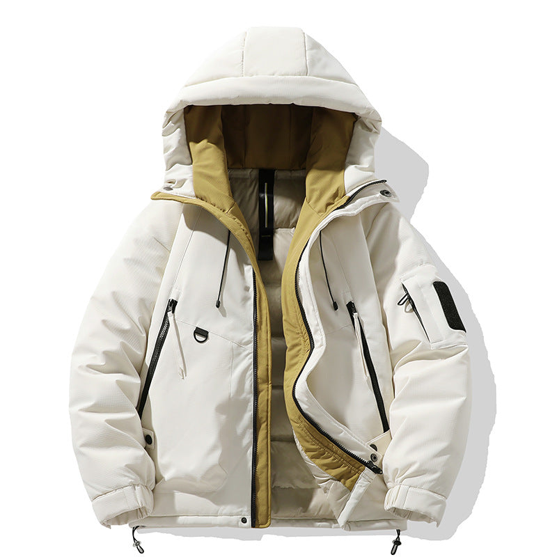 Herren isolierte Outdoorjacke mit verstellbarer Kapuze und mehreren Taschen Echoarchiv