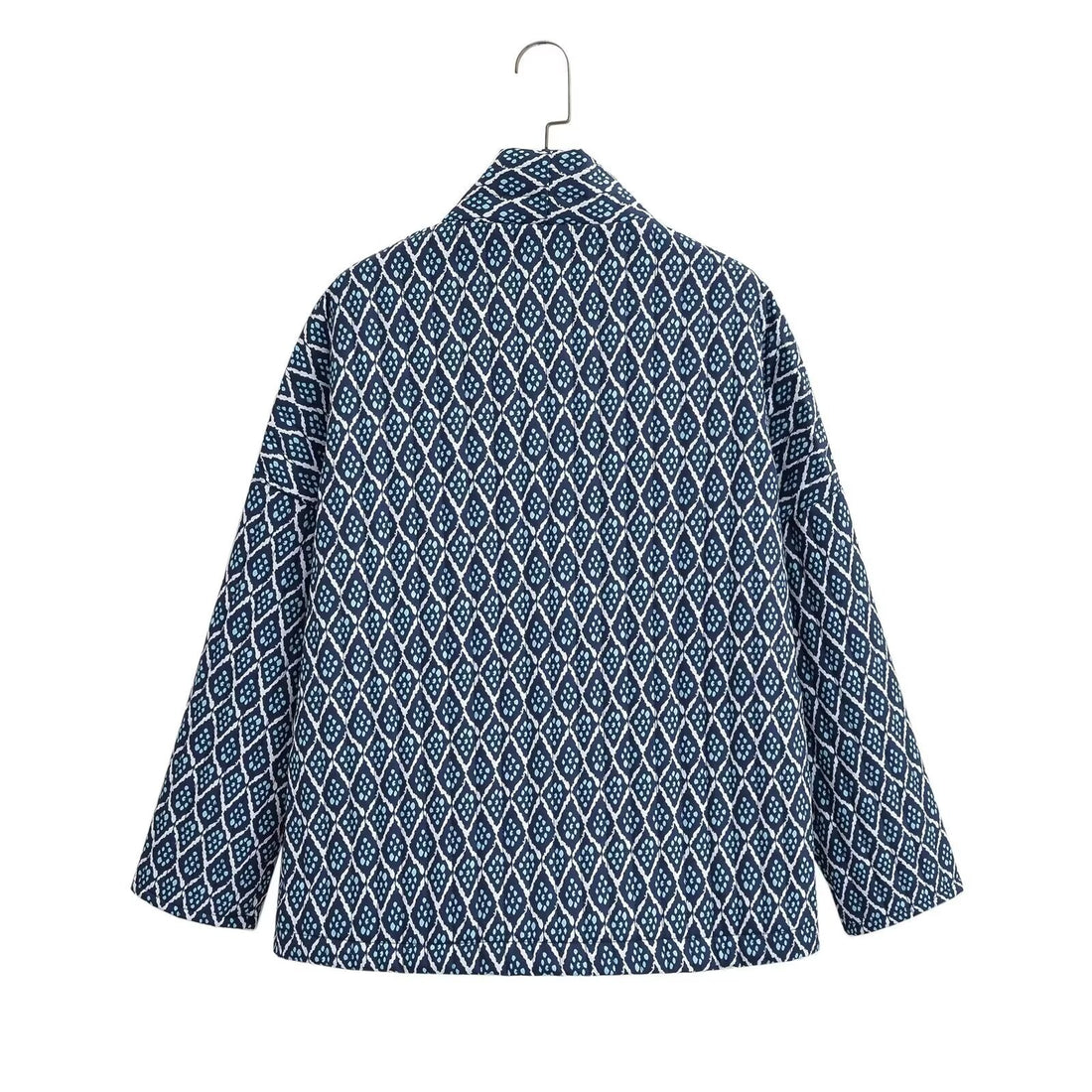 Damen Gesteppte Kimono-Überwurfjacke mit offenem Schnitt und aufgesetzten Taschen Echo Archiv