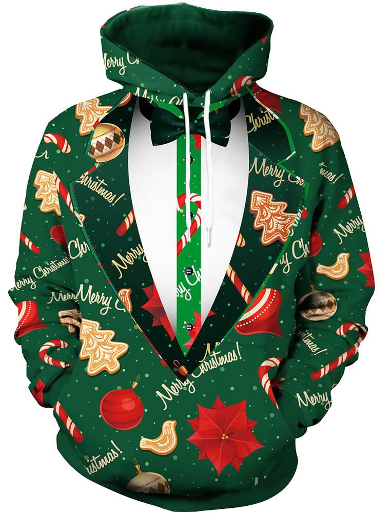 Damen Humorvoller Weihnachts-Kapuzenpullover Echoarchiv