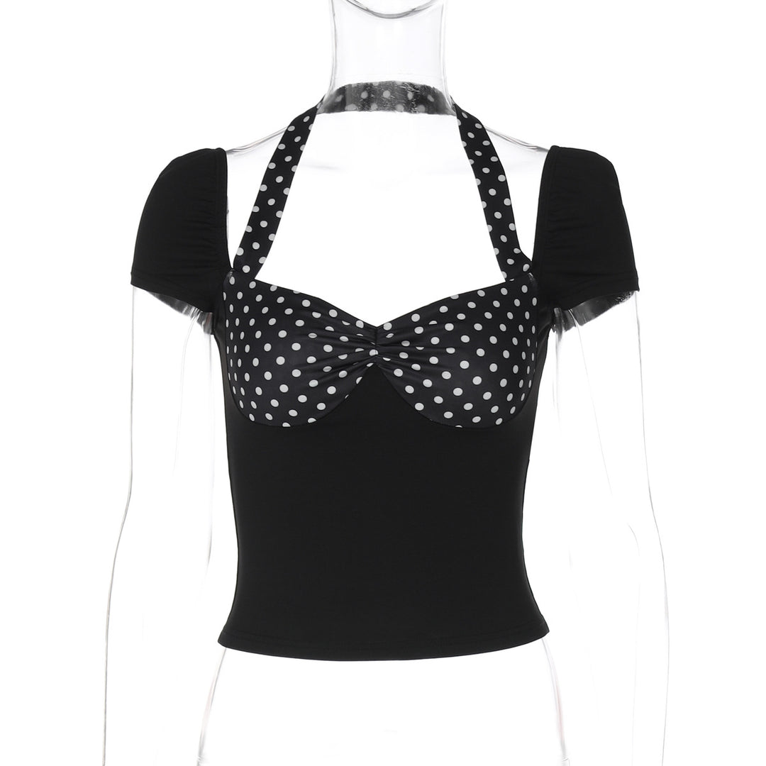 Damen Polka-Dots Top mit Raffungen Echo Archiv
