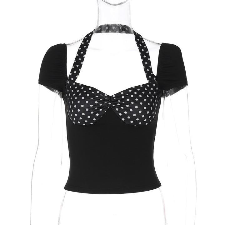 Damen Polka-Dots Top mit Raffungen Echo Archiv