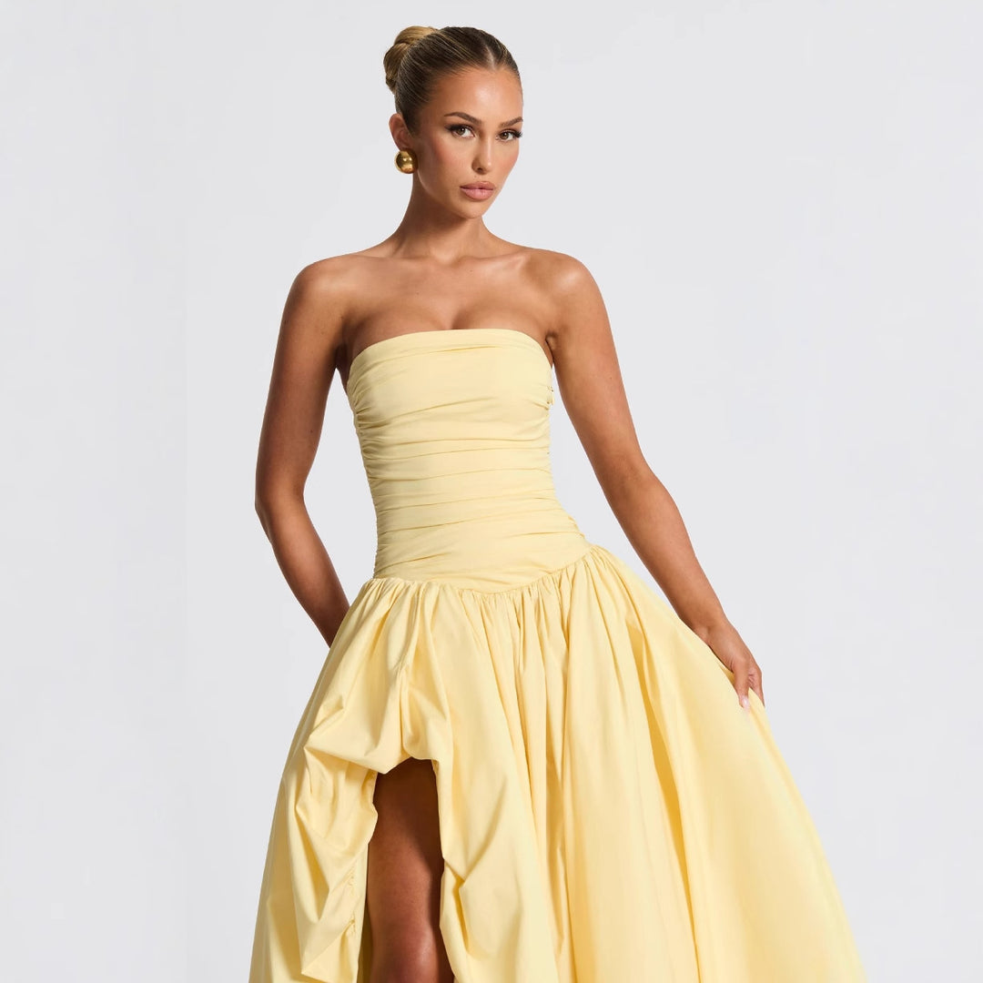 Damen Abendkleid mit figurbetontem Oberteil und asymmetrischem Rock Echo Archiv