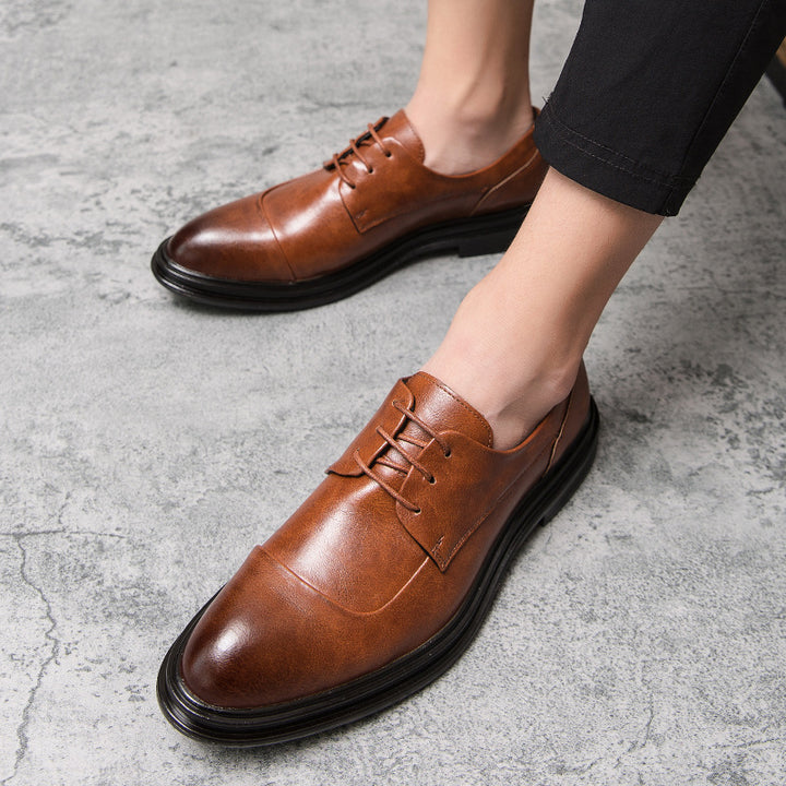 Herren elegante Vollleder Derby-Schnürschuhe mit gepolstertem Komfortfußbett Echo Archiv