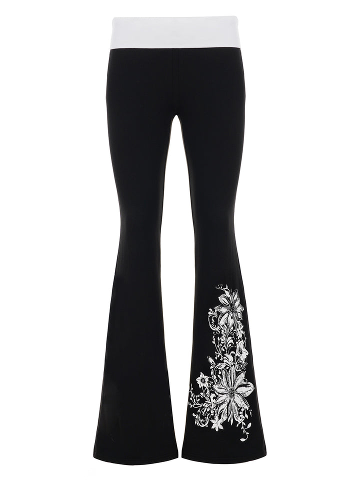 Damen Flared Leggings mit Blumenmuster Echo Archiv