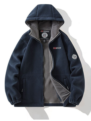 Unisex Kapuzen-Fleecejacke mit wärmender Microfleece-Innenlage, durchgehendem Reißverschluss und elastischen Bündchen Echo Archiv