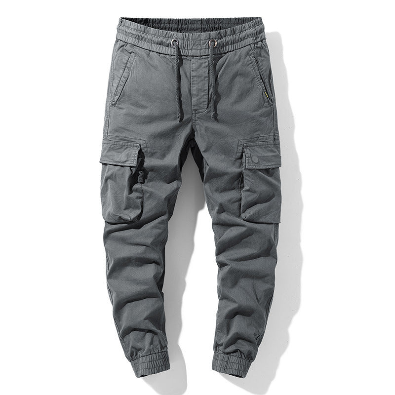 Herren Stretch-Canvas Cargo-Jogger mit elastischem Bund, Multifach-Taschen und Kordelzug Echo Archiv