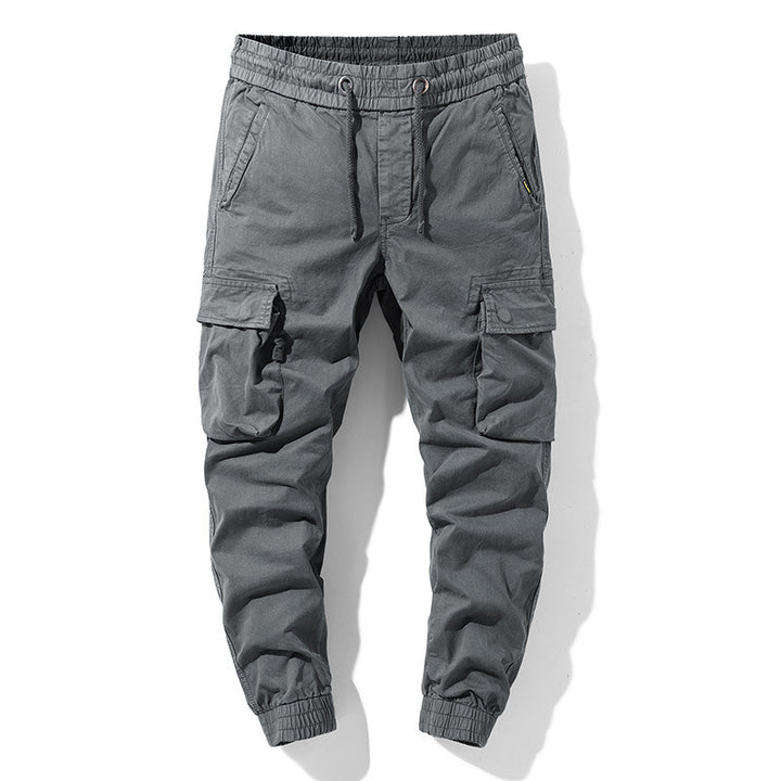 Herren Stretch-Canvas Cargo-Jogger mit elastischem Bund, Multifach-Taschen und Kordelzug Echo Archiv