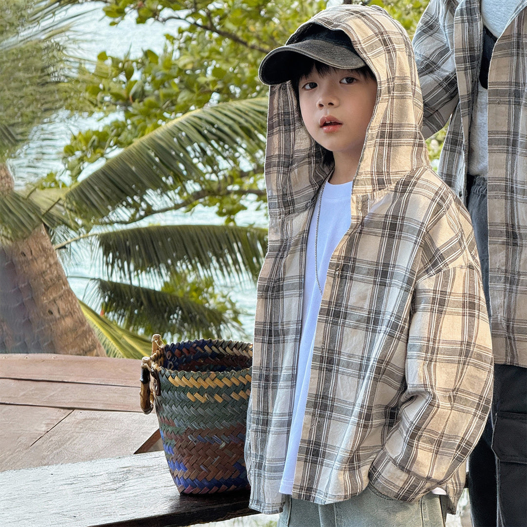 Unisex lässige karierten Hemdjacke Echo Archiv