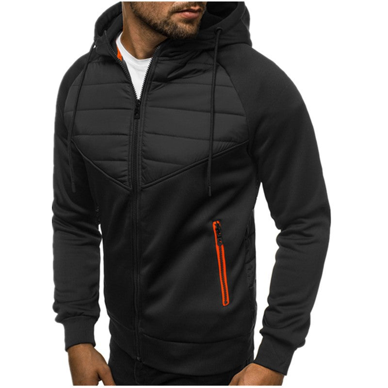 Herren Sportliche Kapuzenjacke mit modernen Design-Elementen und funktionalen Reißverschlusstaschen Echoarchiv