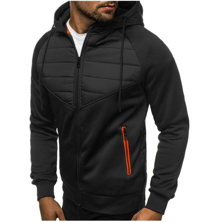 Herren Sportliche Kapuzenjacke mit modernen Design-Elementen und funktionalen Reißverschlusstaschen Echoarchiv
