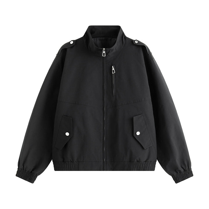 Herren praktische Freizeitjacke mit hohem Kragen und seitlichen Eingrifftaschen Echoarchiv