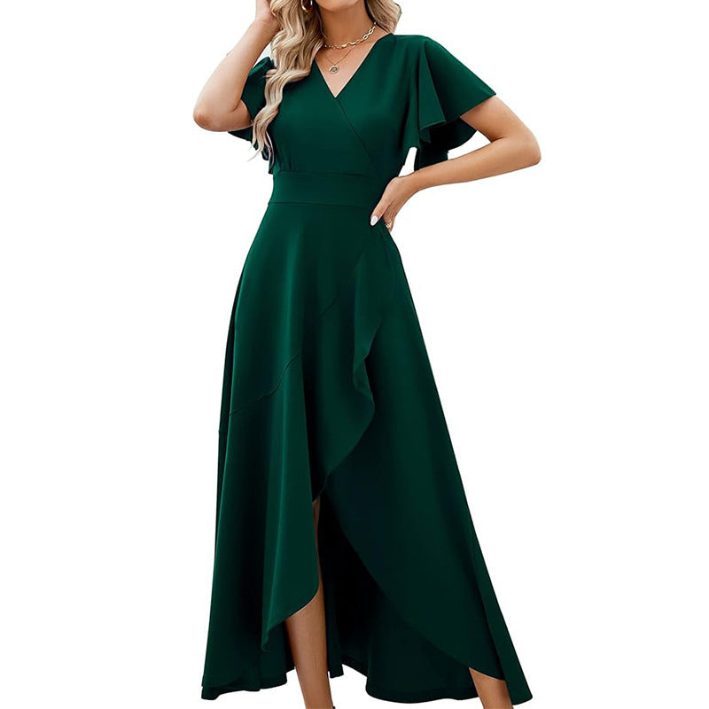 Damen Elegantes Maxikleid mit fließendem Rock und Rüschendetails Echo Archiv