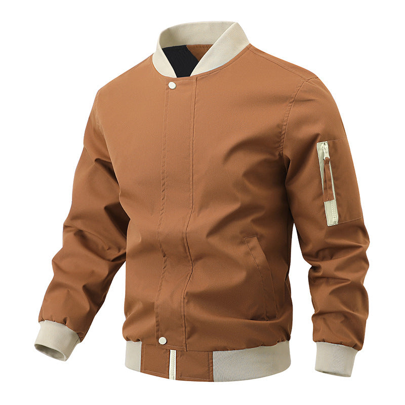 Herren sportliche Bomberjacke mit elastischen Bündchen und praktischen Reißverschlusstaschen Echoarchiv