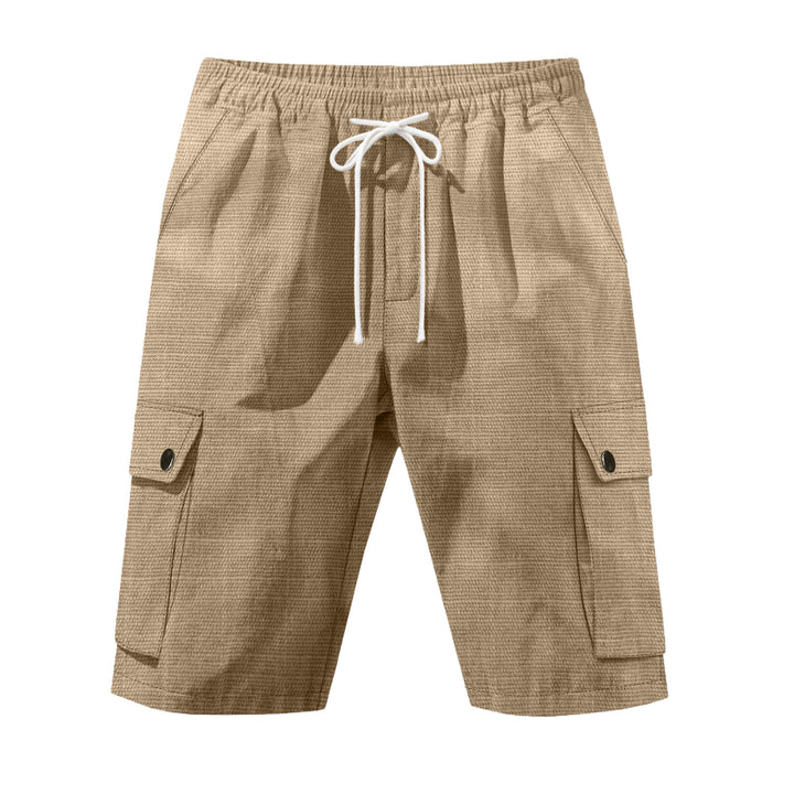 Herren nan utilitarische Cargo-Shorts mit Elastikbund, Tunnelzug und aufgesetzten Klappentaschen Echo Archiv