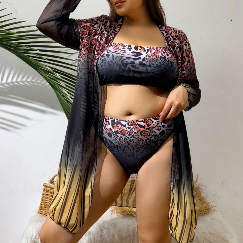 Damen Biquini-Set mit transparenter Strandjacke Echo Archiv