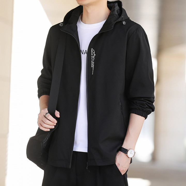 Herren Leichte Outdoorjacke mit verstellbarer Kapuze Echo Archiv