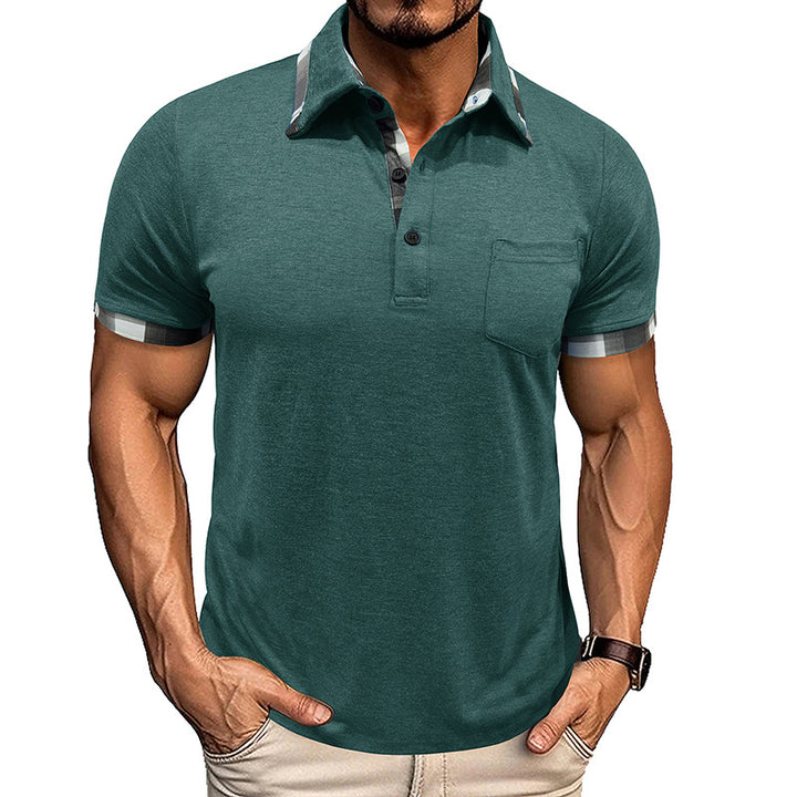Herren Poloshirt mit modischen Kontrasten Echoarchiv