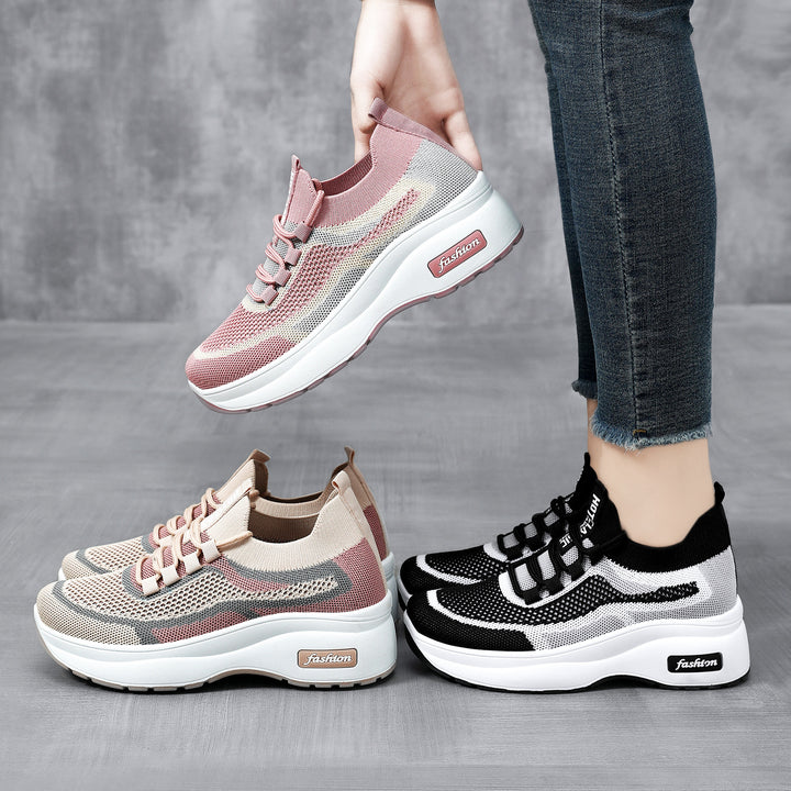 Damen nan gestrickter Sockensneaker mit ergonomischer Komfortsohle und dämpfender Plateauzwischensohle Echo Archiv