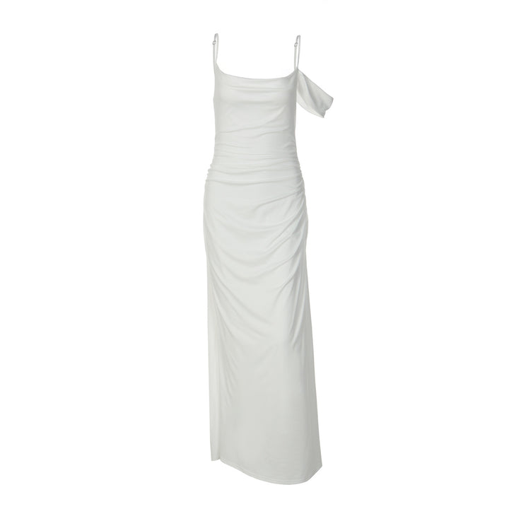 Damen Elegantes bodenlanges Kleid mit einzigartiger Drapierung Echo Archiv