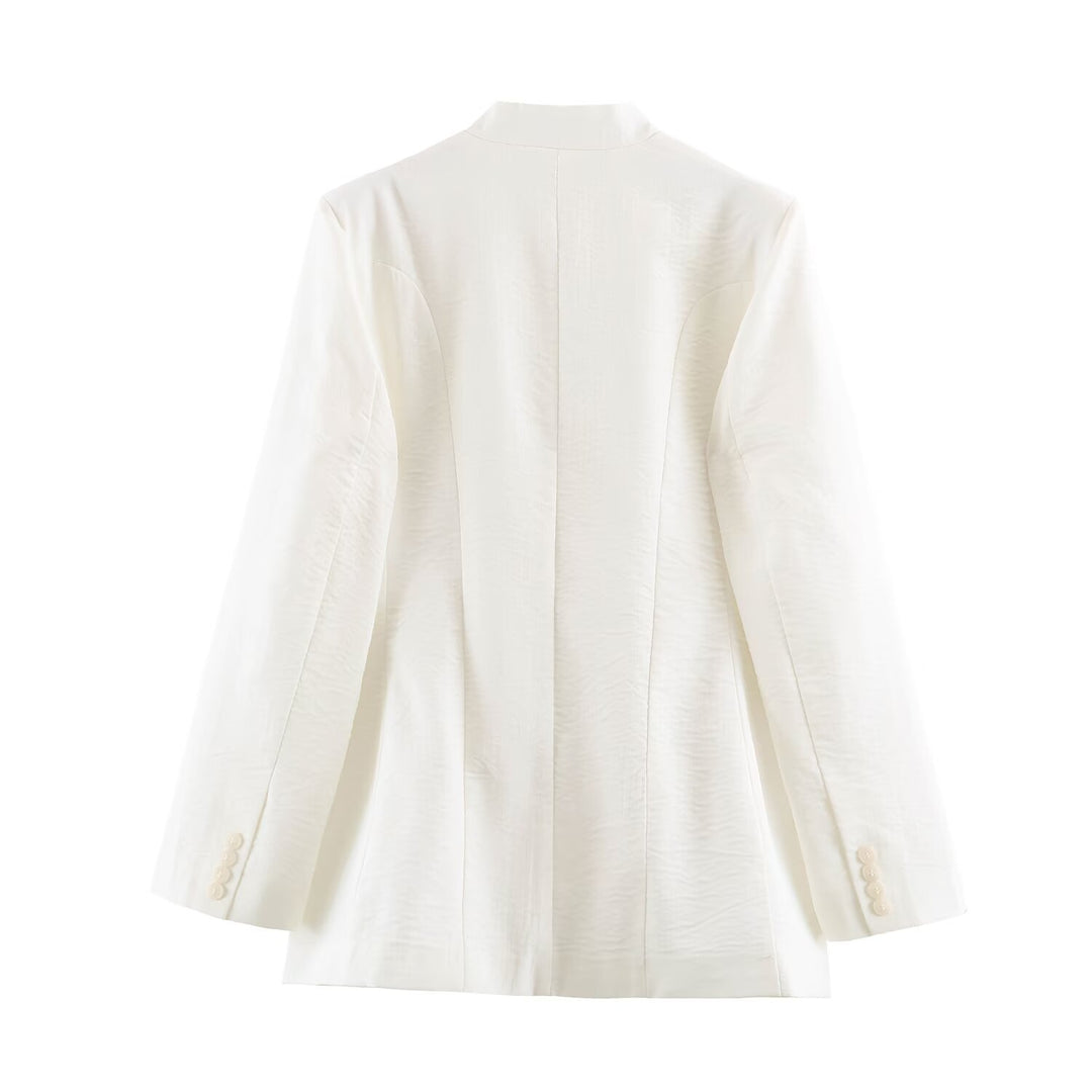Damen Longline-Jacke mit Stehkragen und asymmetrischer Knopfleiste Echo Archiv