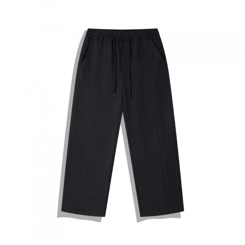 Unisex Weite Relaxed-Hose mit elastischem Bund, Tunnelzug und dekorativer Nahtführung Echo Archiv