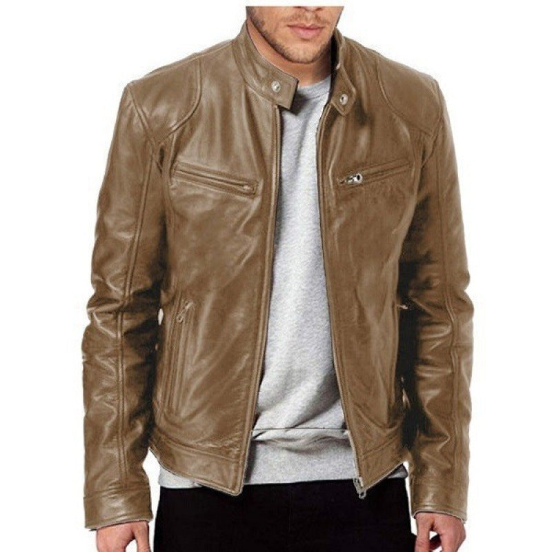 Herren hochwertige Biker-Lederjacke Echoarchiv