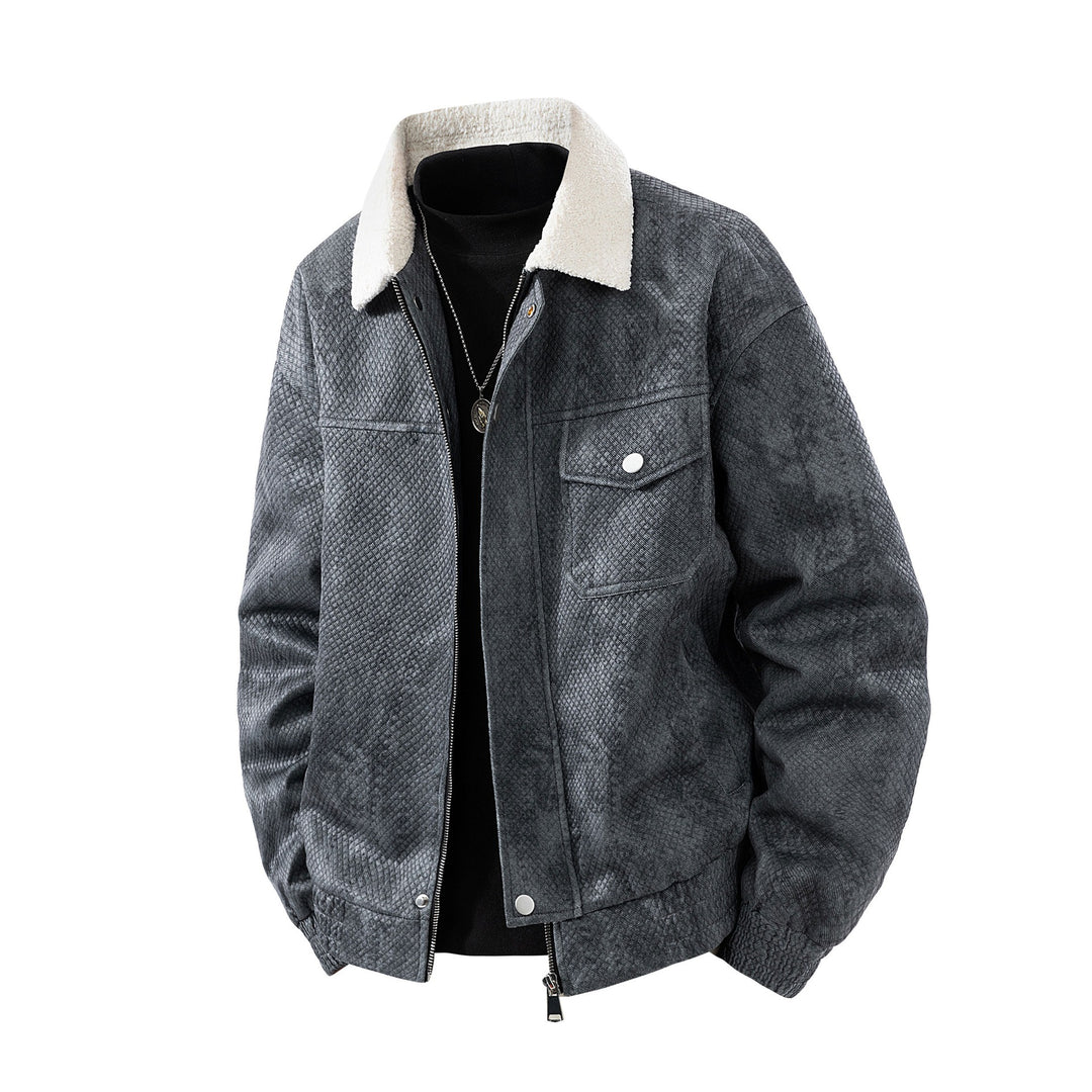 Herren Kunstlederjacke mit Steppdetails – Valtoré