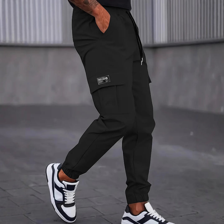 Herren Cargo-Jogginghose mit elastischem Bund, Cargo‑Taschen & Kordelzug Echo Archiv